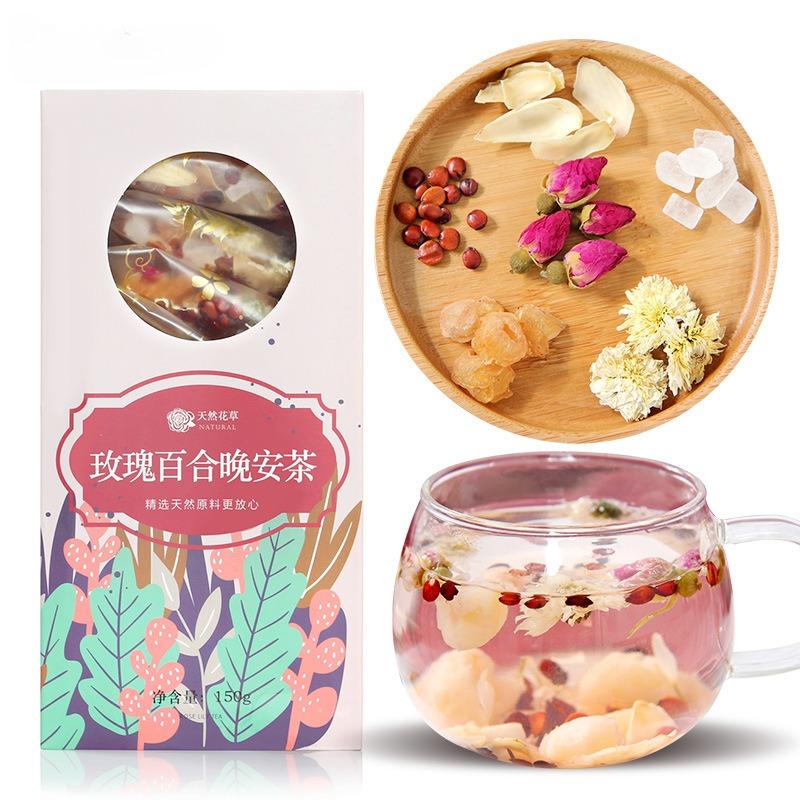 CIFbuy Rose Lily Good Night Tea Date Palm and Chrysanthemum Combination Sleep Tea Flower Tea