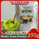 HelloYoung Organic Wheatgrass Juice Powder Chlorophyll & Trace Minerals No Maltodextrin & Sugar 100% Natural Pure Barley Grass