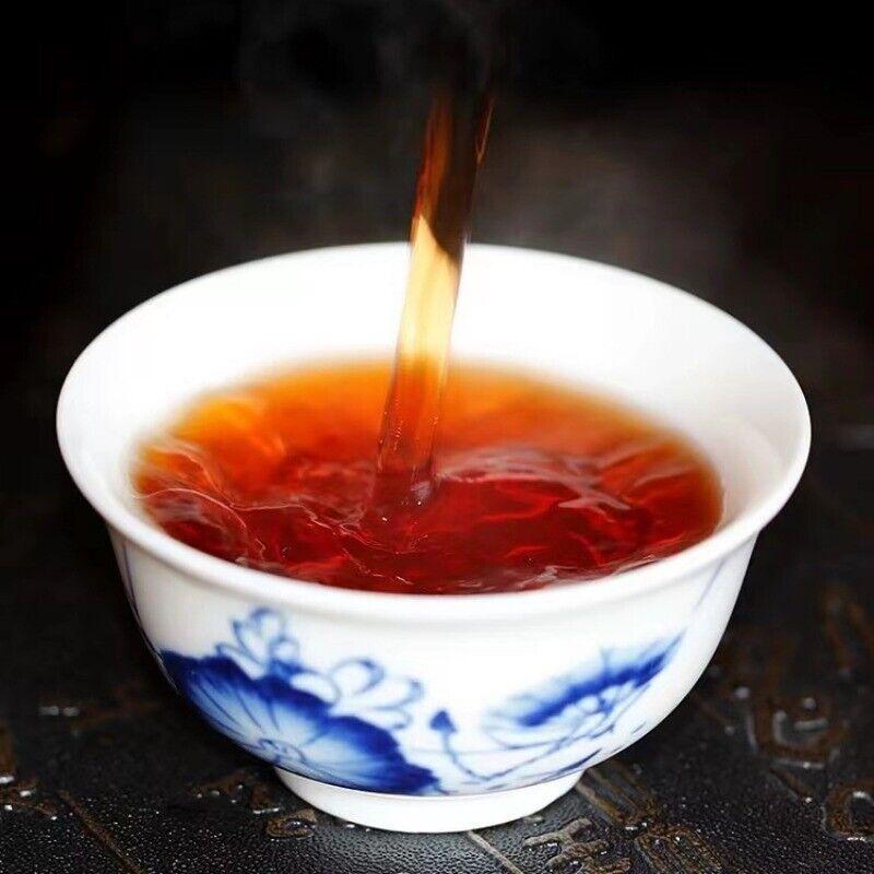 CIFbuy 357g Yunnan Qizi Shu Puerh Cake Tea 2004 Menghai 7572 Old Pu-erh Ripe Tea Cake