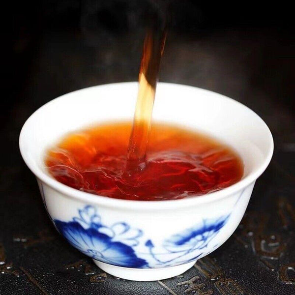 CIFbuy 357g Yunnan Qizi Shu Puerh Cake Tea 2004 Menghai 7572 Old Pu-erh Ripe Tea Cake