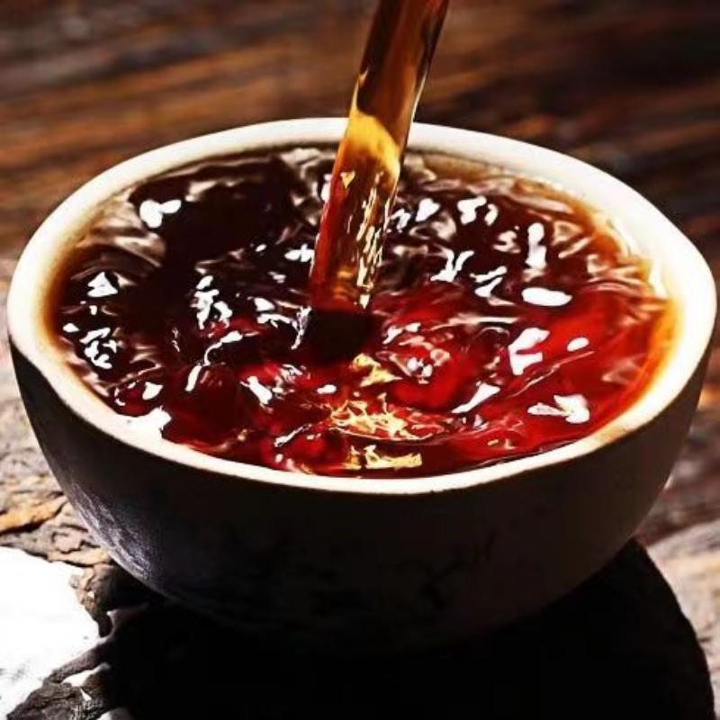CIFbuy 357g Yunnan Cooked Pu-erh Tea 2014 Bulang Palace Pu'er Ripe Tea Cake Pu-erh Tea