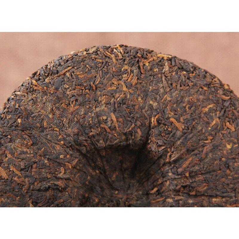 CIFbuy 200g Palace Gold Cake (Ripe) Yunnan Menghai Pu'er Round Tea Early Spring Jiao Mu