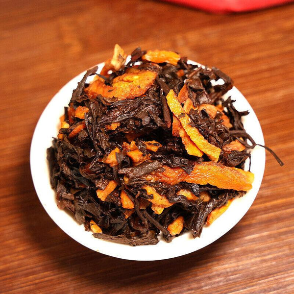 CIFbuy 357g Tangerine Peel Puerh Ripe Tea Cake Orange Peel Pu-erh Cooked Tea Pu'er Tea