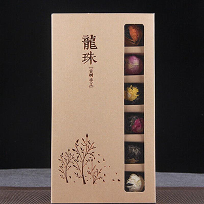 CIFbuy Yunnan Raw Pu'er Scented Tea 120g (18pcs) Dragon Ball Gift Box Jasmine 6 Flavor