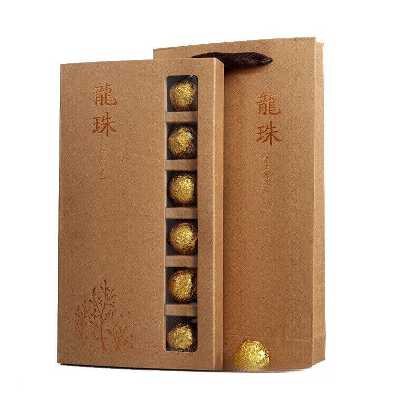 CIFbuy Yunnan Pu'er Tea 18pcs (Golden Tin) Menghai Golden Buds Ripe Tea Dragon Pearl