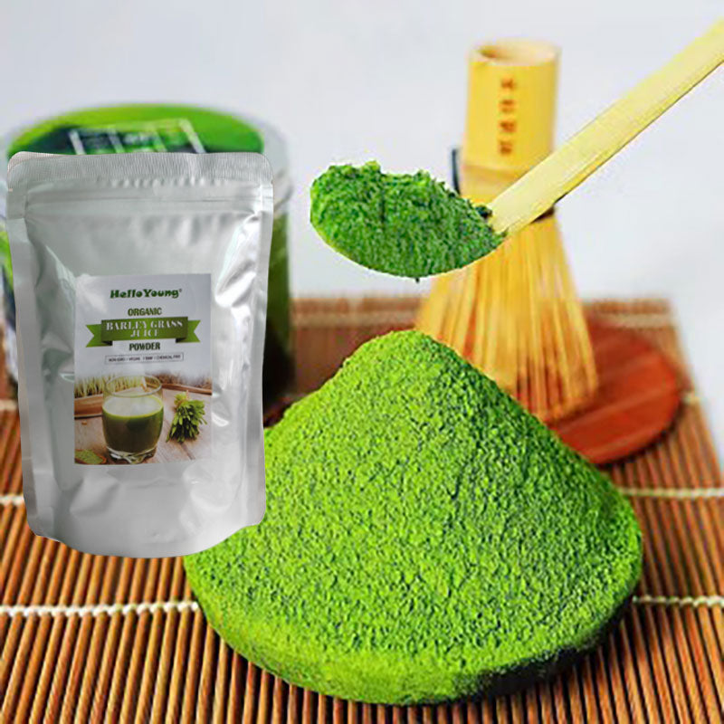 HelloYoung barley grass powder original 100% Organic Barley Low Carb Diabetic Friendly e for weight loss Main image
