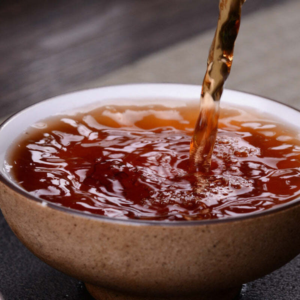 CIFbuy 357g Yunnan Cooked Pu-erh Tea Menghai Aged Puerh Ripe Tea Cake Pu'er Black Tea
