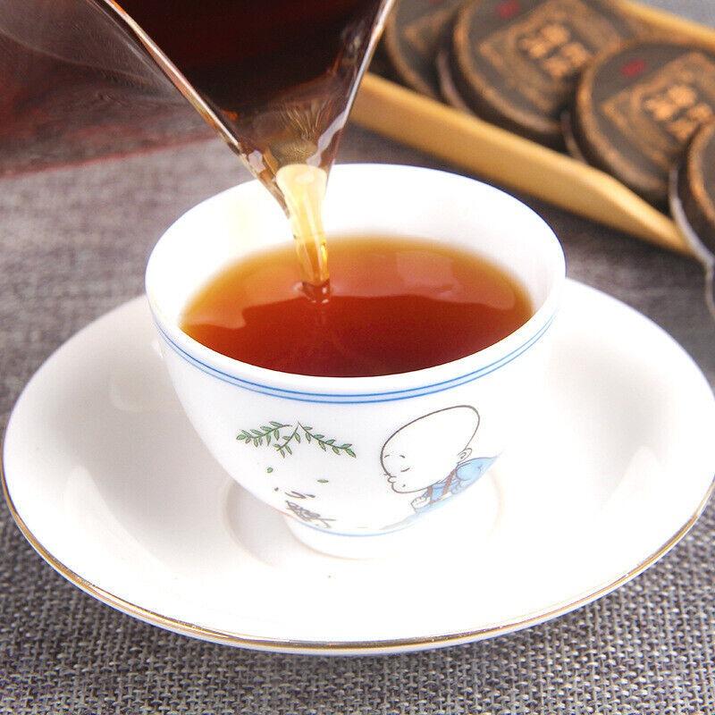 CIFbuy 500g Yunnan Chenpi Pu'er tea cake citrus ripe tea black tea small jade cake