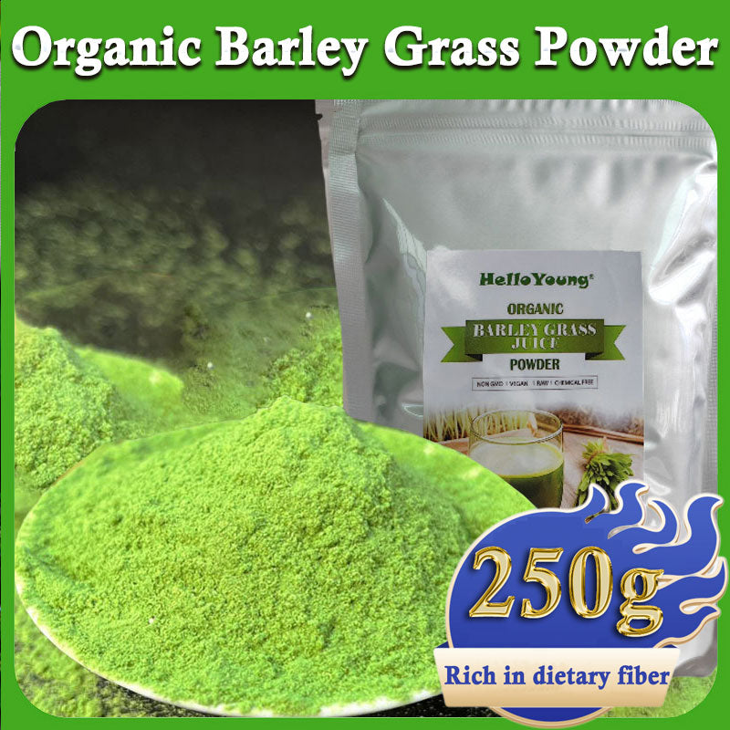 Barley Grass Powder Original 100% Pure And Organic Green Tea Barley Grass Powdered Drink 100% Organic Barley Low Carb Diabetic Friendly e for weight loss Main image