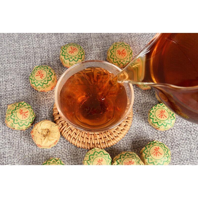 CIFbuy 500g Yunnan Pu'er Ripe Tea Leaves Original Flavor Ripe Tea Mini Tuocha