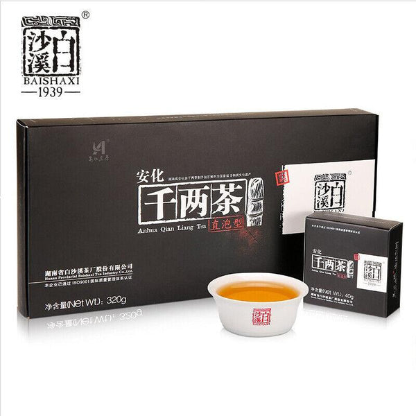 CIFbuy BAISHAXI Qian Liang Cha Hunan Anhua Dark Tea 320g QianLiang Tea Brick Black Tea