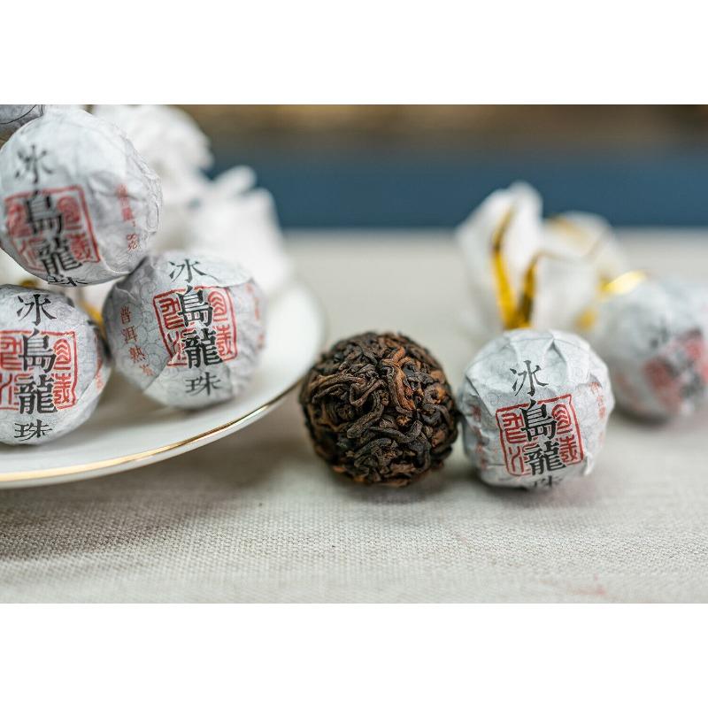CIFbuy 8g/pastille Icelandic Dragon Pearl Pu-erh Ripe Tea Small Tuocha Dragon Pearl