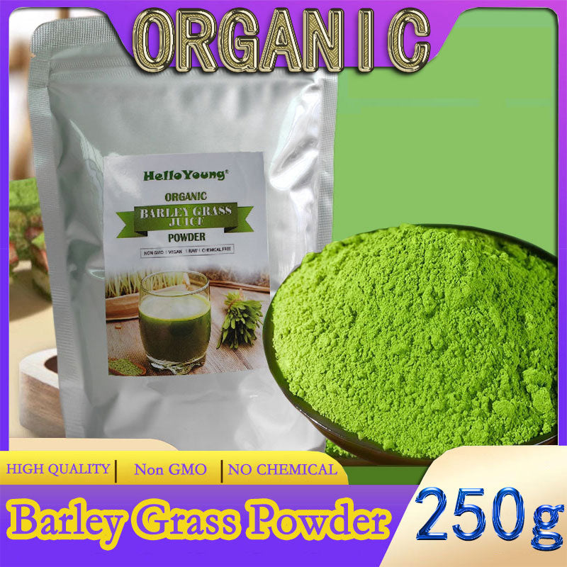 barley powder pure organic Organic Barley Grass Powder original 250g barley grass official store Great for Juices, Smoothies, Shakes, Yogurts Main image