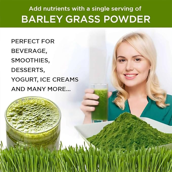 Pure Organic Barley Grass Original Powder Juice Drink 250g Antioxidant-Rich, Energy Booster Organic Grass Powder Secondary image