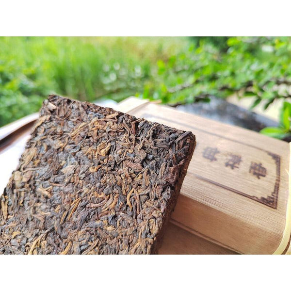 CIFbuy 250g Yiwu Ripe Brick Camphor Brick Tea Old Tea Shoots Leaf Packaging Ripe Pu'er