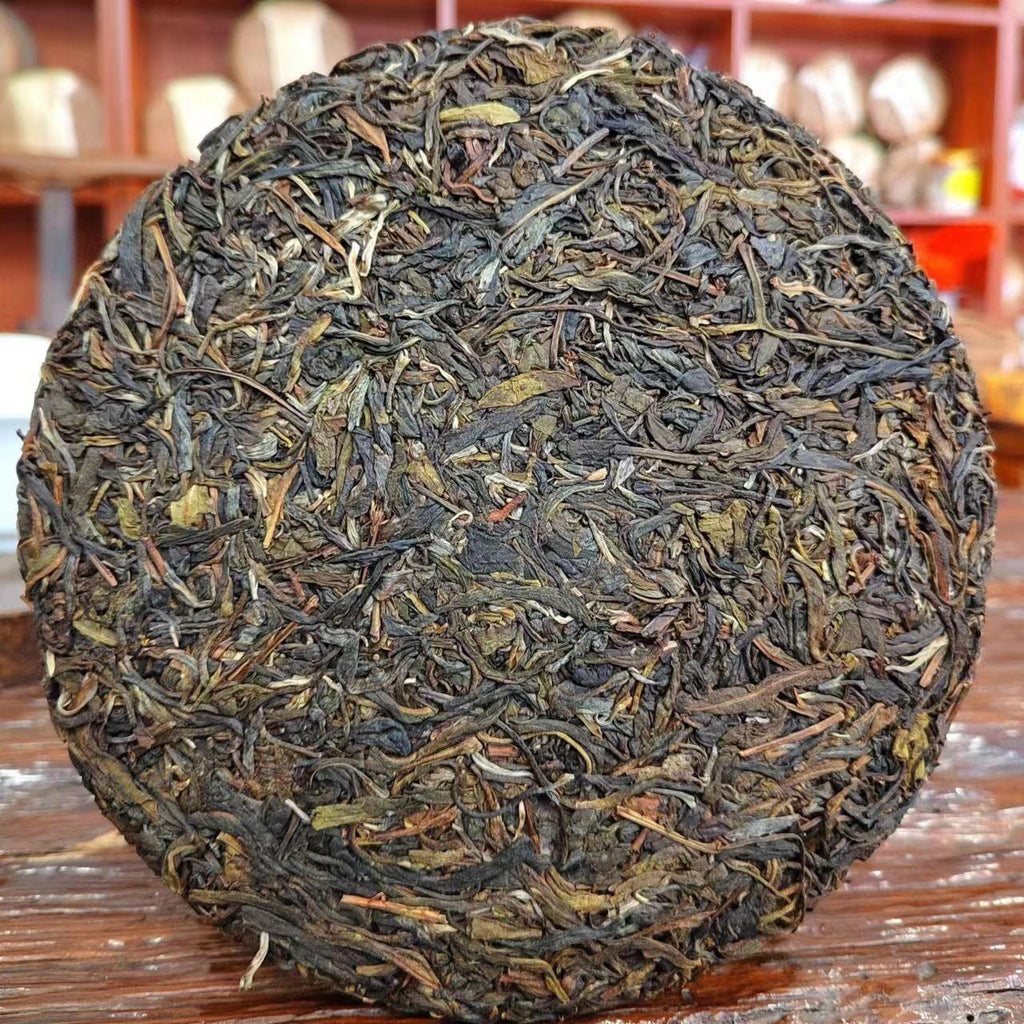CIFbuy Myanmar Ancient Tree Raw Pu-erh Cake 357g - Wild Sheng Cha, Large Leaf