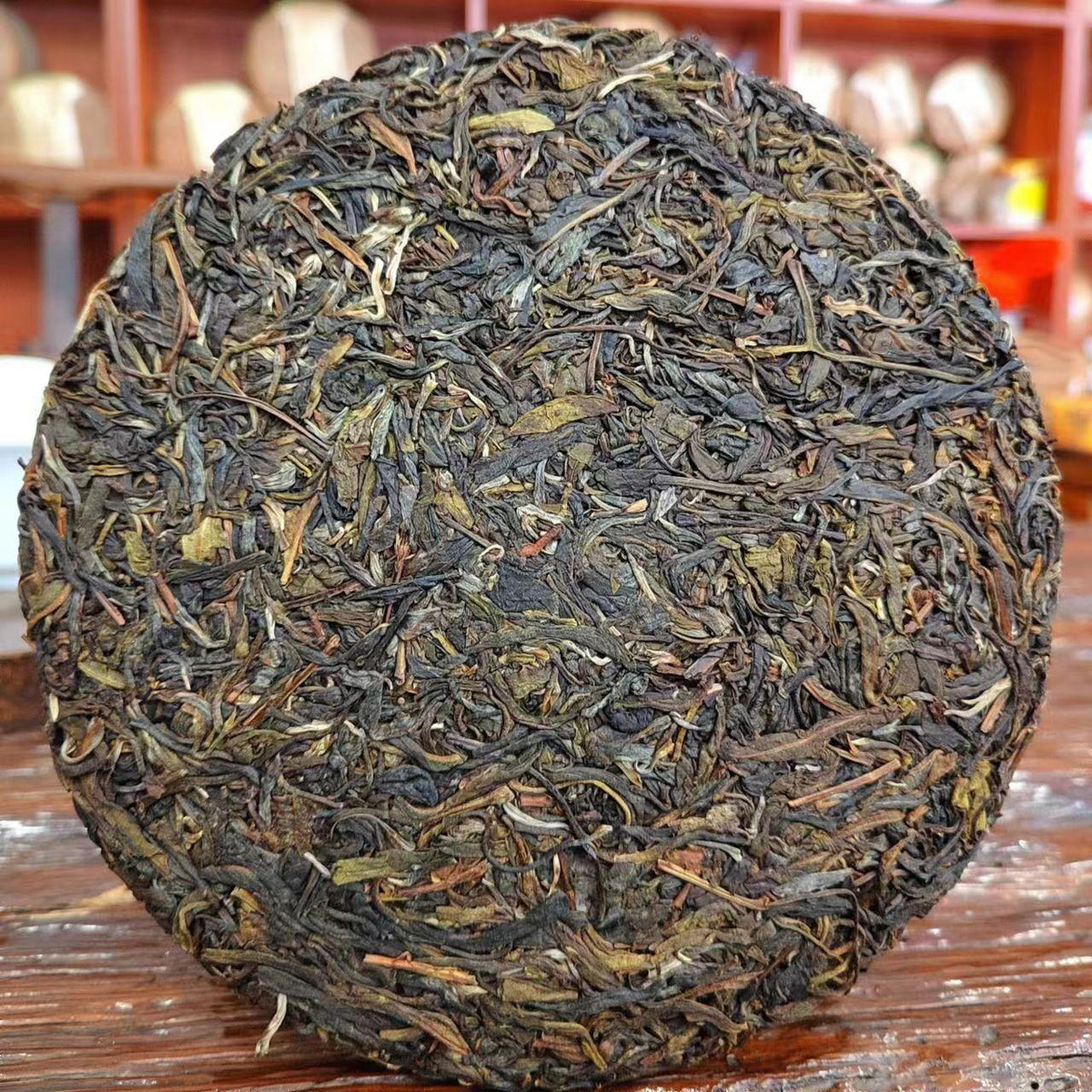 CIFbuy Myanmar Ancient Tree Raw Pu-erh Cake 357g - Wild Sheng Cha, Large Leaf