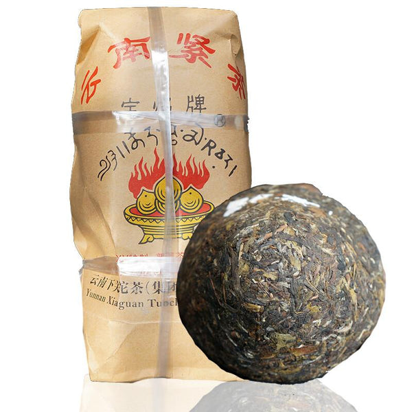 CIFbuy 2016 Xiaguan Baoyan Flame Tibetan Jincha Mushroom Shaped Puer Tea 250g Raw Pu'er