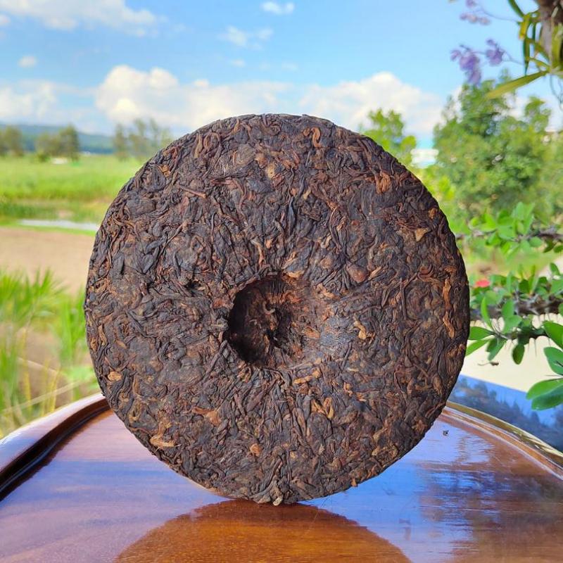 CIFbuy 357g Yunnan Old Tree Pu-erh Ripe Tea Cake 2017 Bulang Mountain Cooked Pu-erh Tea