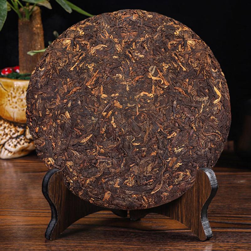 CIFbuy 357g Yunnan Cooked Pu-erh Tea Aged Puerh Ripe Tea Cake Organic Pu'er Black Tea