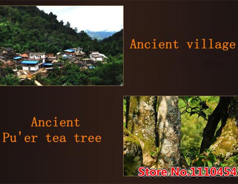 CIFbuy 357g Puerh Tea Ripe Black Tea Gold Award Yunnan MengHai Arbor Tree Pu'er Cake