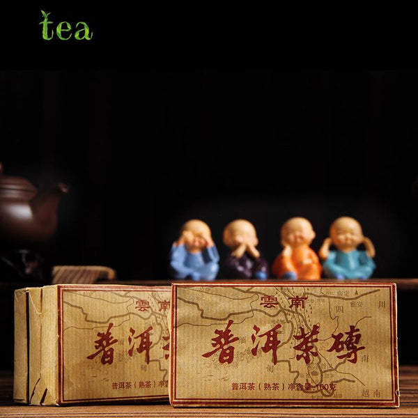 CIFbuy Yunnan Pu-erh Tea Brick, 100g Aged Tea Brick 2017 Chen Xiang Nuo Xiang Ripe Pu-erh
云南普洱茶砖 100克陈香糯香熟普洱2017年陈年茶砖