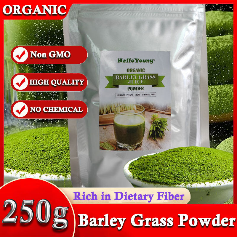 Organic Barley Grass Powder original 250g moistening intestines, Organic Non-GMO Vegan Cold-Juiced and Low-Temperature Dried
