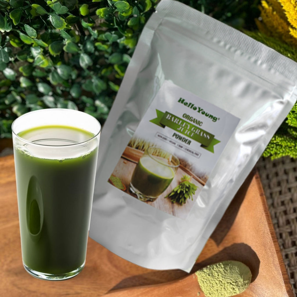 Hot selling 100% pure barley leaf juice powder green barley grass juice powder body detoxification, moistening intestines, burning fat