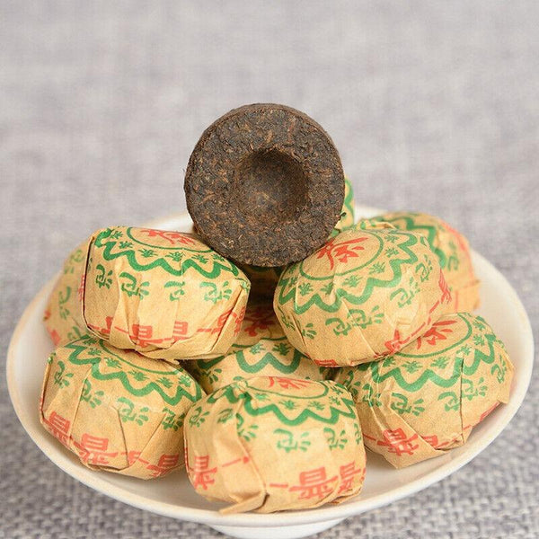 CIFbuy 500g Yunnan Pu'er Ripe Tea Leaves Original Flavor Ripe Tea Mini Tuocha