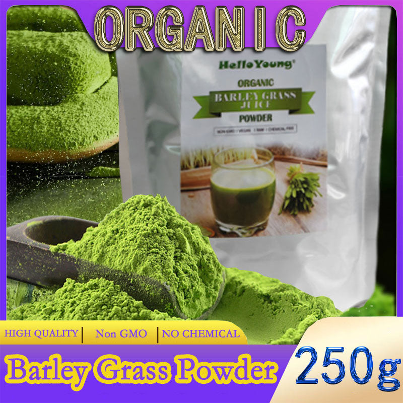 Organic Barley Grass Powder original 250g barley grass official store pure organic barley 100% Pure&Natural I Nutritionally Complete I Mix into Smoothie or Juice Main image