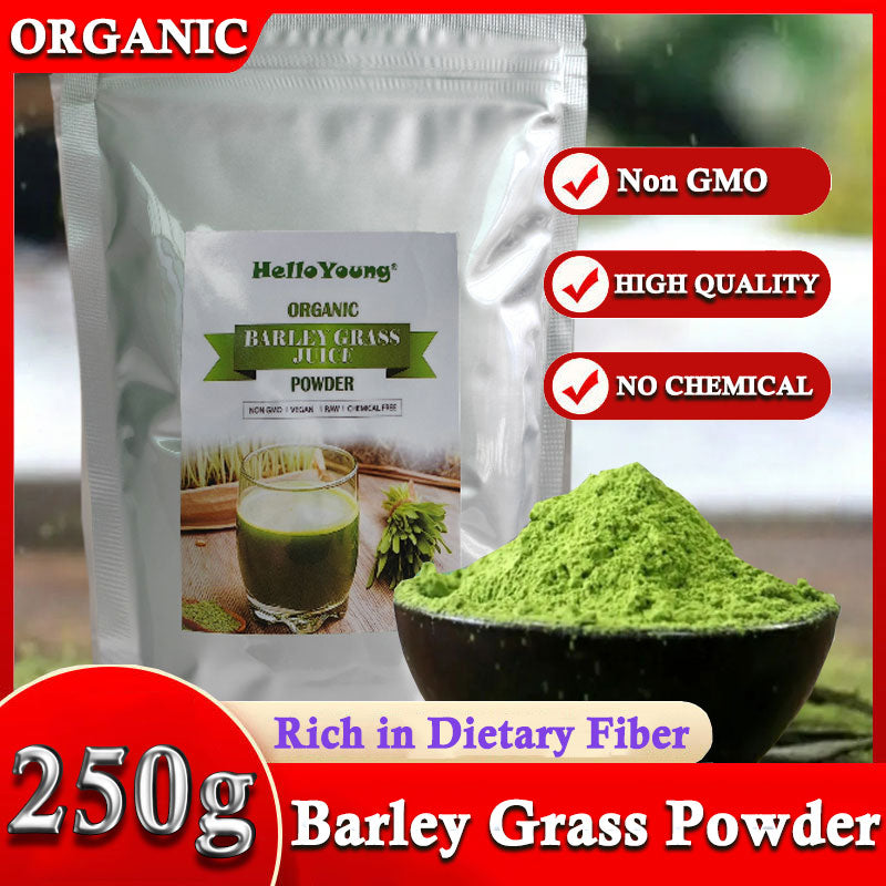 Barley grass official store Organic Barley Grass Powder original 250g RAW, GREENISH LIKE LEAVES, NO PRESERVATIVE,NON GMO Main image