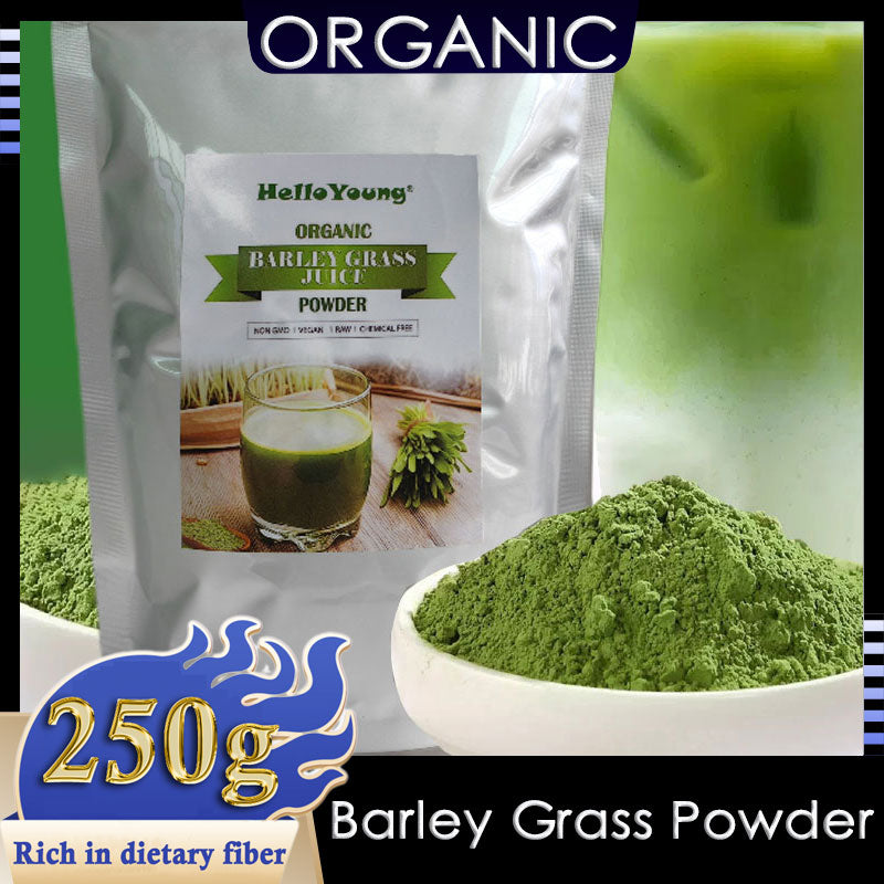Imported Unsweetened Premium Organic Barley Grass Powder 250g 100% Organic Barley Low Carb Diabetic Friendly e for weight loss Main image