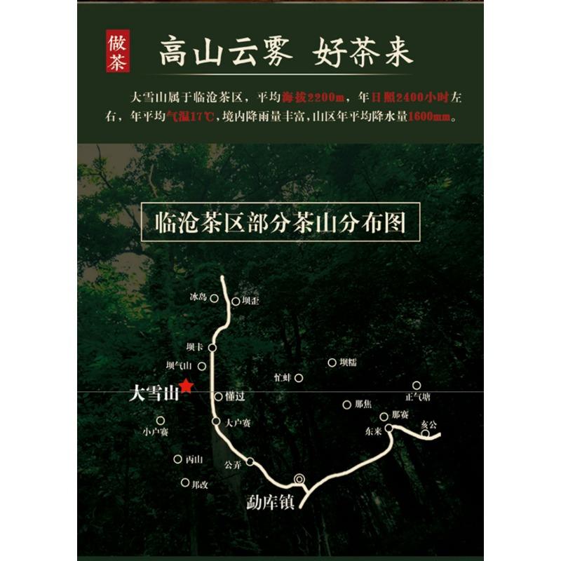 CIFbuy 357g Yunnan Pu'er Tea Raw Tea Da Xueshan Lincang Ancient Tree Arborvitae