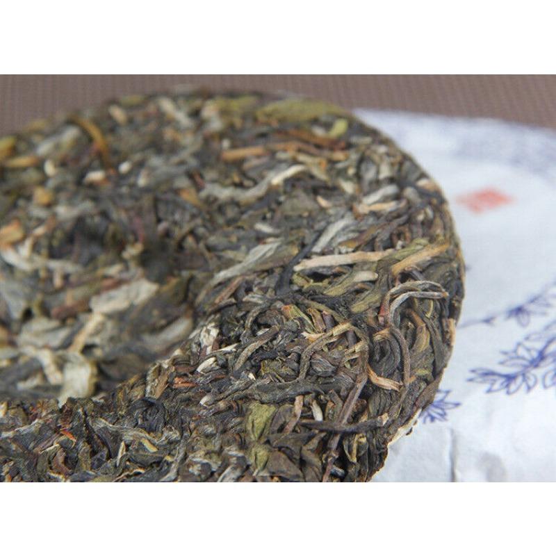 CIFbuy 100g Yunnan Menghai He Kai Sun Green Pu-erh Raw Tea Cake Seven Seed Cake Tea