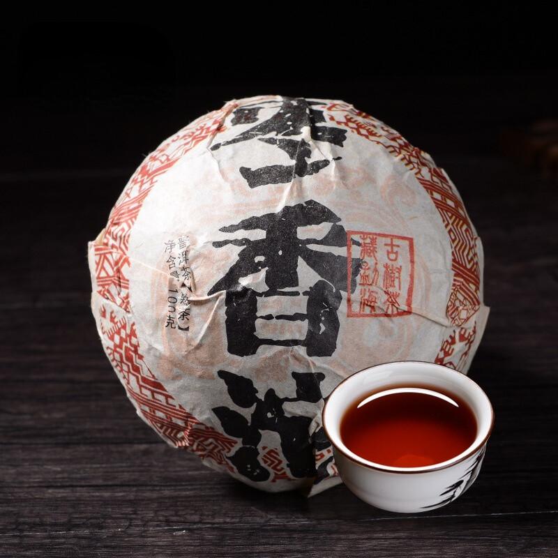 CIFbuy 500g Bamboo Shell Pu Erh Tea Jujube Scented Tuo Cha Premium Ripe Black Tea