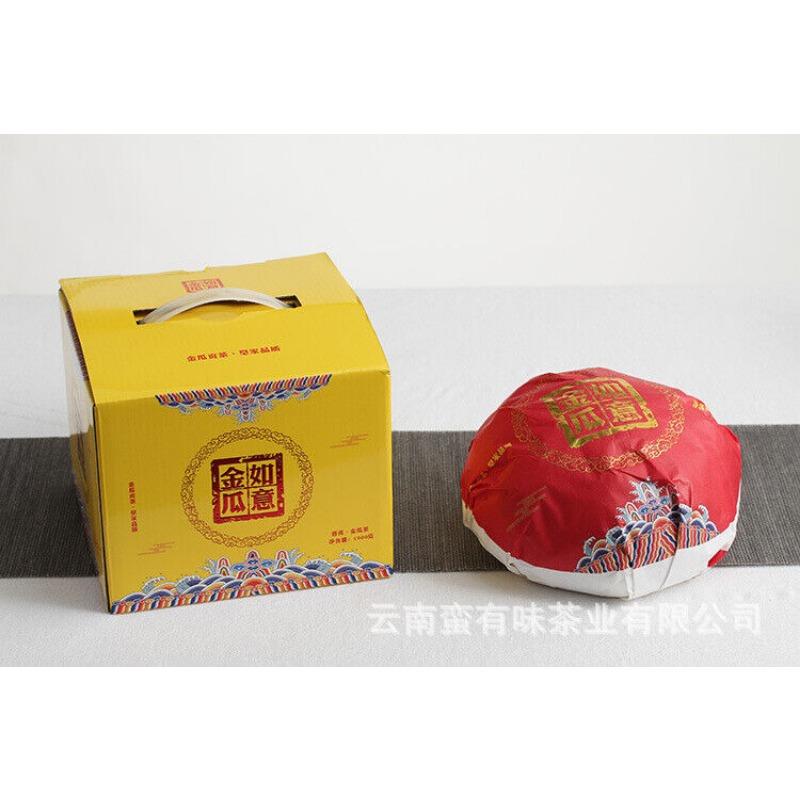 CIFbuy 1000g Yunnan Pu'er Tea Ruyi Golden Melon Ripe Tea Big Tree Old Tree Melon Tea