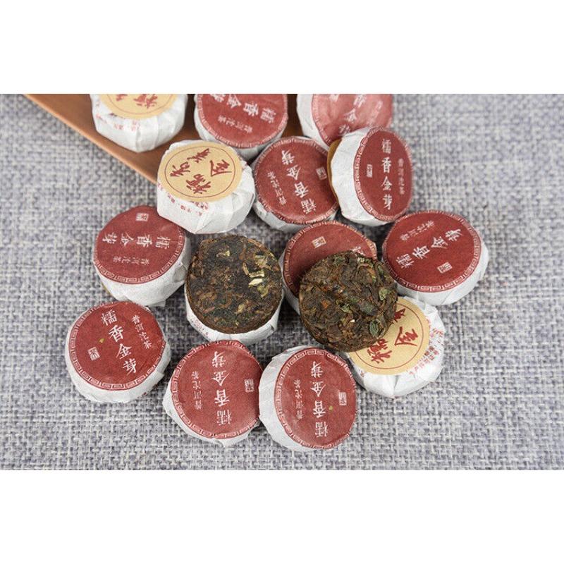 CIFbuy 500g Yunnan Puerh Tea Glutinous Rice Tuo Tea Menghai Golden Bud Mini Tuo Tea