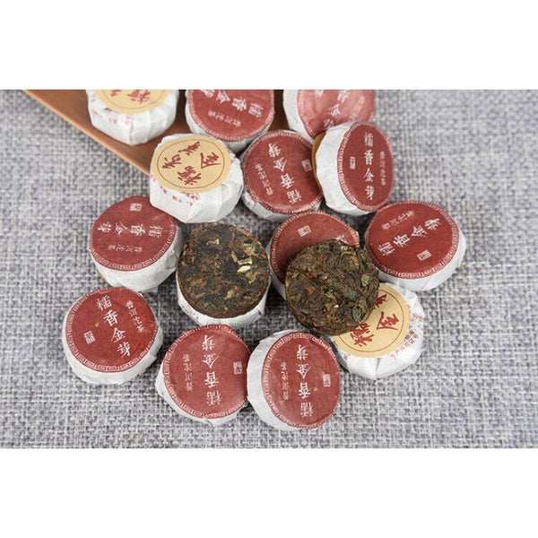 CIFbuy 500g Yunnan Puerh Tea Glutinous Rice Tuo Tea Menghai Golden Bud Mini Tuo Tea