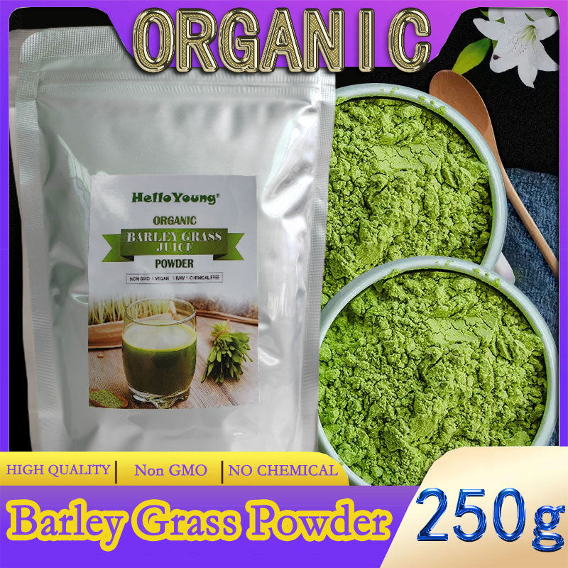 barley powder pure organic Organic Barley Grass Powder original 250g barley grass official store Fibers, Minerals, Antioxidants and Protein, Support Immune System and Digestion, Vegan Main image