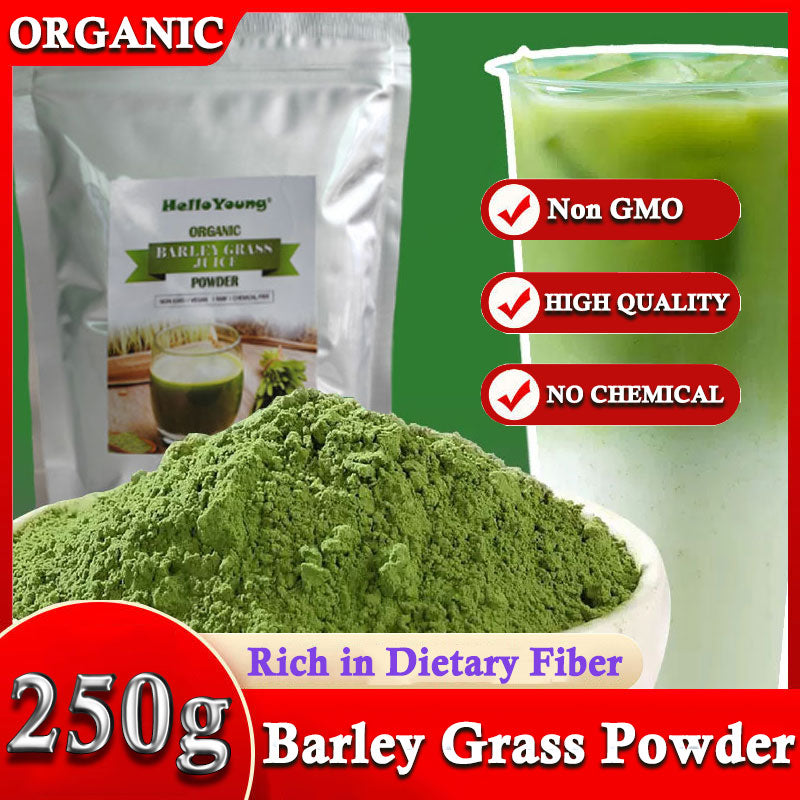 Barley Grass Powder 100% Pure & Organic Organic Barley Grass Powder Pure Organic Barley for Women and Men 250g for lose weight barley powder pure organic body detoxification Main image