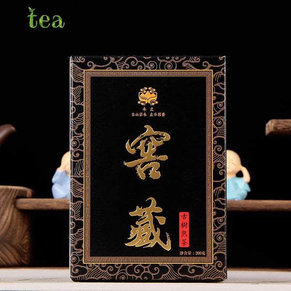 CIFbuy Ripe Puer Tea Cellar - Menghai Banzhang Wuzhai, Centuries-Old Ancient Tree Tea, Small Pile Fermentation, Pure Material Gift Box