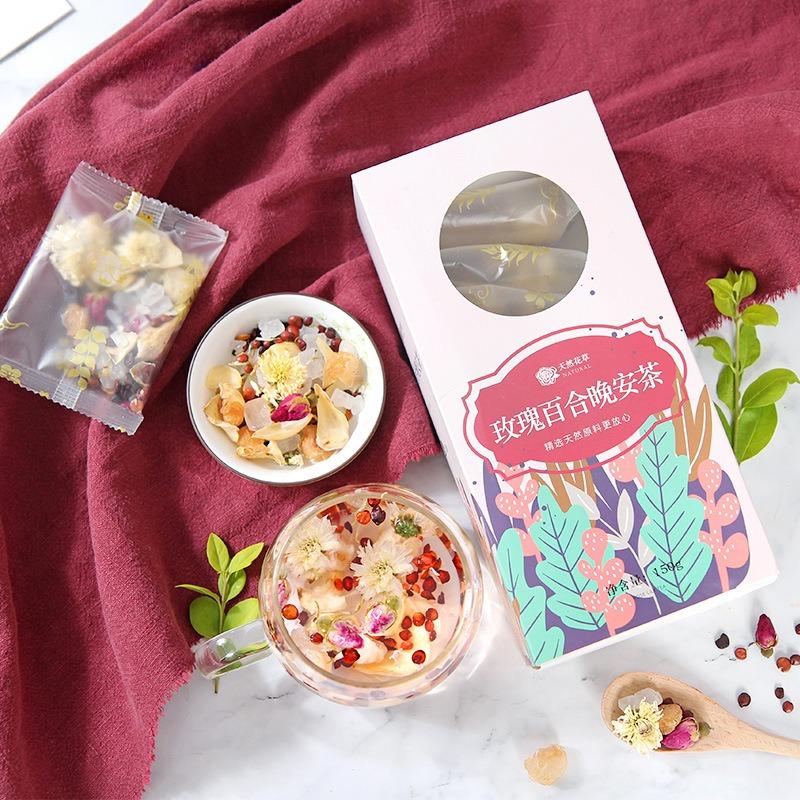 CIFbuy Rose Lily Good Night Tea Date Palm and Chrysanthemum Combination Sleep Tea Flower Tea