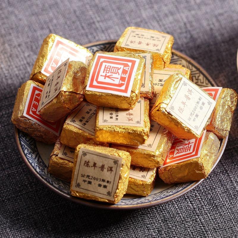 CIFbuy 500g Yunnan Pu'er Tea Leaves Small Golden Brick Mini Small Tuo