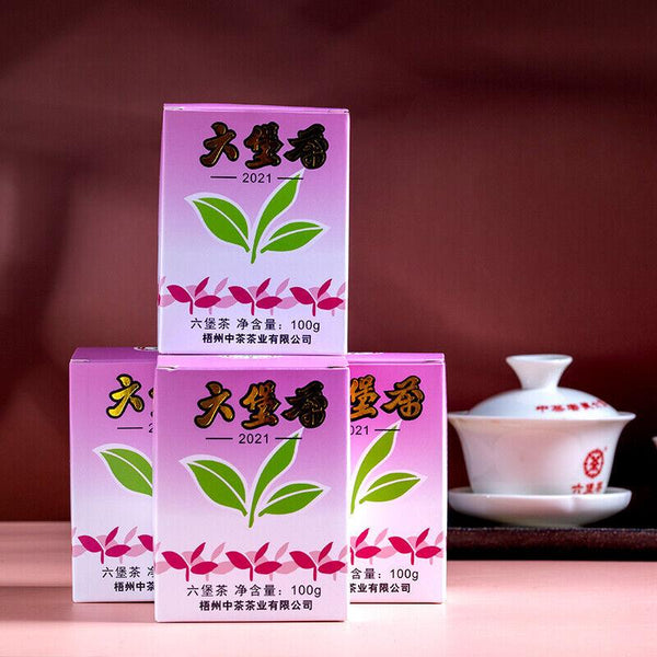 CIFbuy CHINATEA  Purple Box Lao Ba Zhong Cha Liu Bao Hei Cha Dark Tea Loose 100g