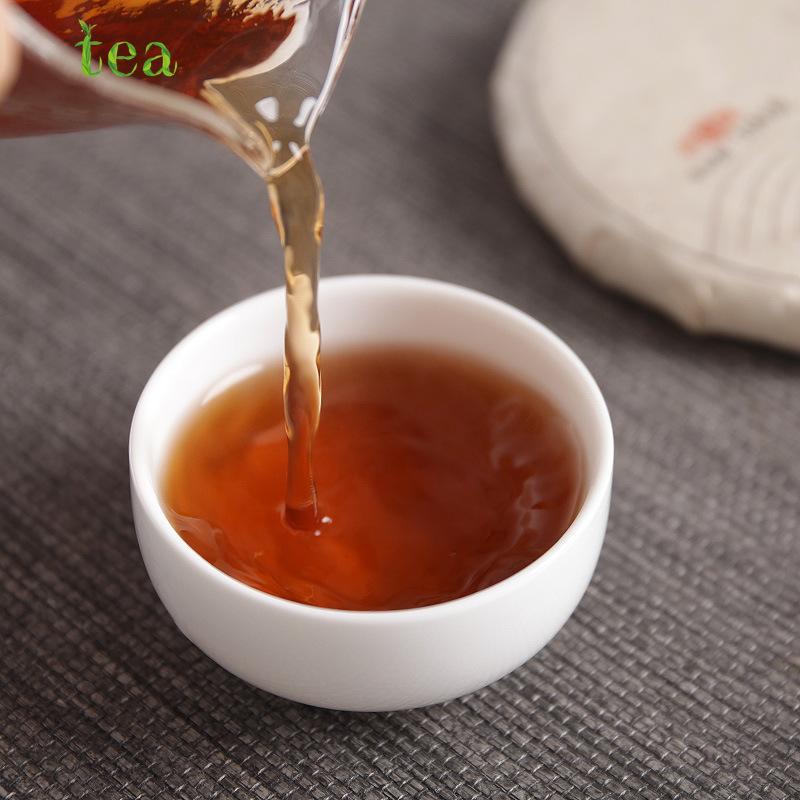 CIFbuy Yunnan Puer Tea 2018 Menghai Ripe Tea 100g Old Puer Ripe Cake Big Tree Old Tree Ripe Tea
