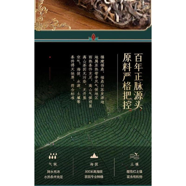 CIFbuy 300g Fuding White Tea Old White Tea White Peony Tea Cake Aged White Peony Cake