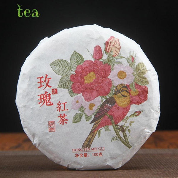 CIFbuy Yunnan Ancient Tree Black Tea Sun Dried Red Rose Flower Fruit Honey Aromatic Fengqing Cake