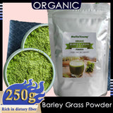 Imported Unsweetened Premium Organic Barley Grass Powder 250g Non-GMO Vegan Cold-Juiced and Low-Temperature Dried