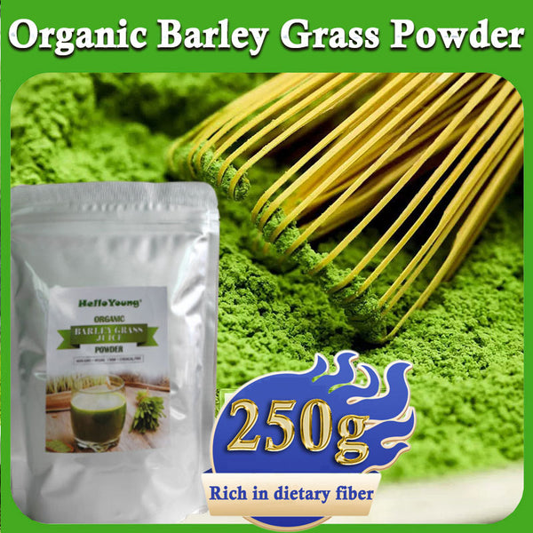 Unsweetened Premium Organic Barley Grass Powder 250g with Rich Dietary Fiber, No Addtives