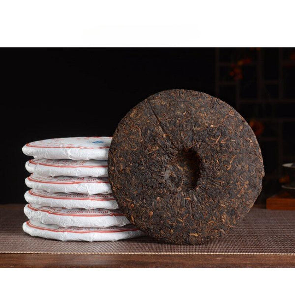 CIFbuy 357g/Cake Yunnan Pu'er Tea Cooked Tea Cake Yunnan Qizi Cake Tea Pure Ingredients